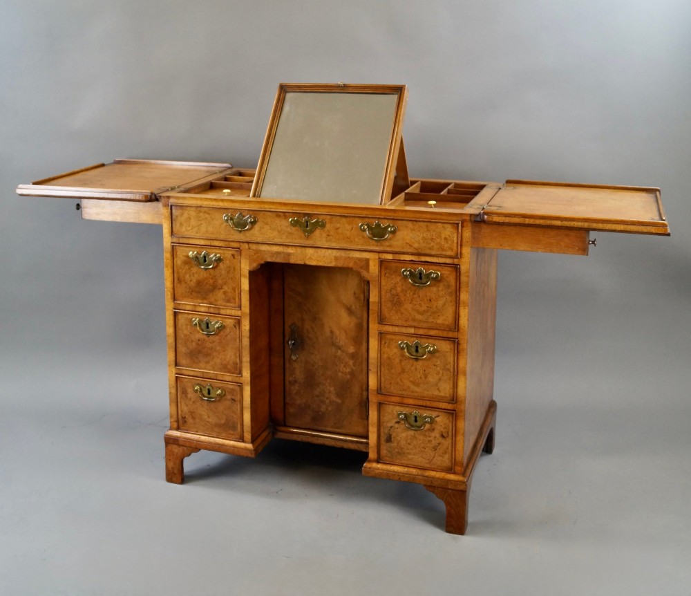 George I Walnut Knee-Hole Dressing Chest View VI