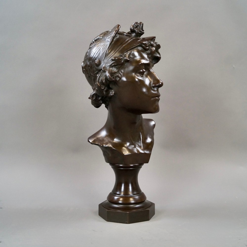 A Bronze Bust Of Mercury By Jacques Marin View II