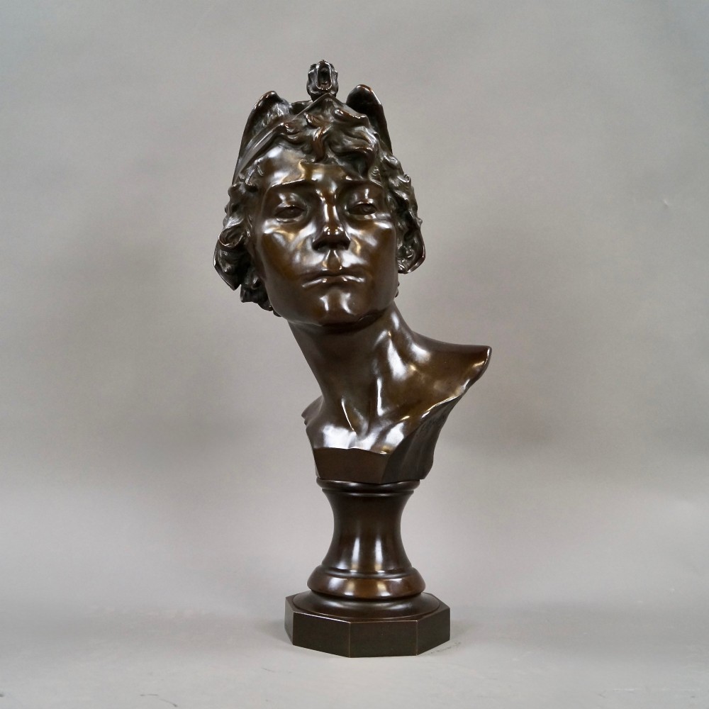 A Bronze Bust Of Mercury By Jacques Marin View III