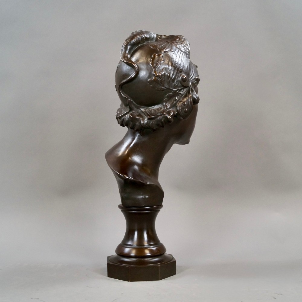 A Bronze Bust Of Mercury By Jacques Marin View V