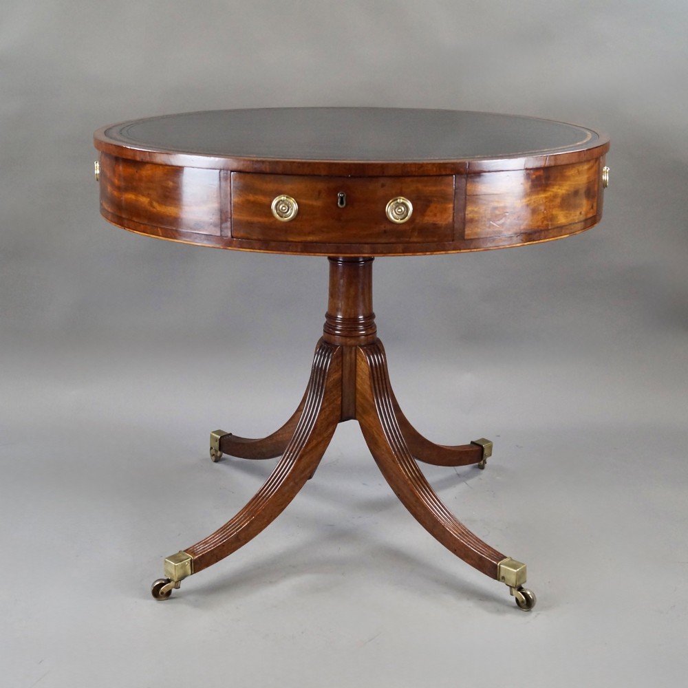 A Fine Regency Mahogany Drum Table View IV