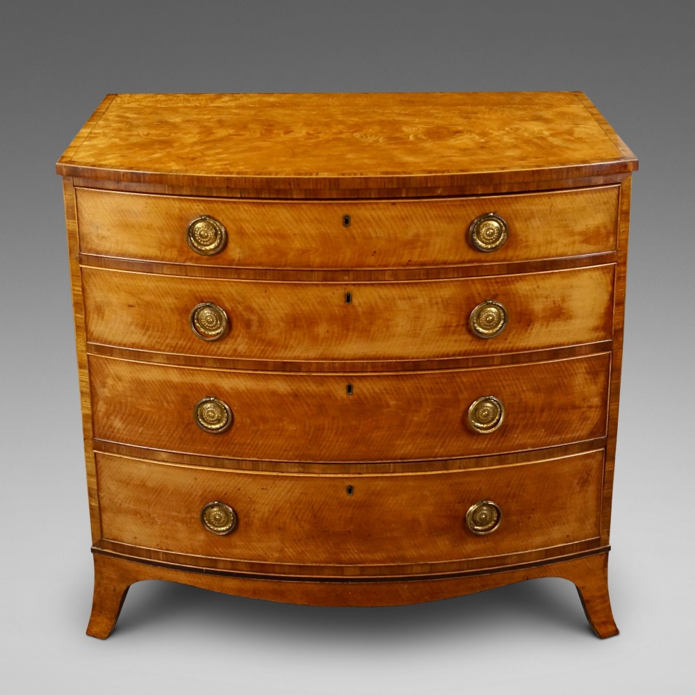 A Fine George III Satinwood Chest