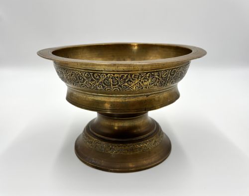 an unusual brass betel sirih combination tazza bowl brunei late 19th century