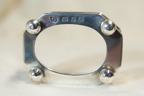 fig 4. Antique Silver Salt Tub with Pierced decoration. Fully hallmarked Birmingham 1897
