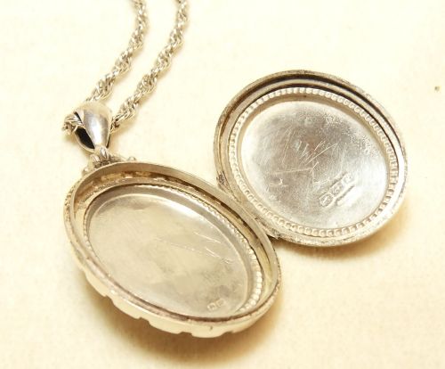 fig 1. A beautiful solid silver Victorian locket fully hallmarked Birmingham 1884
