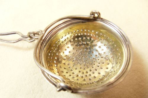 fig 2. Superb William IV Solid Silver Tea Strainer. London 1832