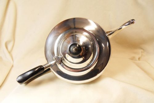 VERY FINE SOLID SILVER PEDESTAL FOOT TEAPOT BIRMINGHAM 1937 - ADDITIONAL PHOTO 3