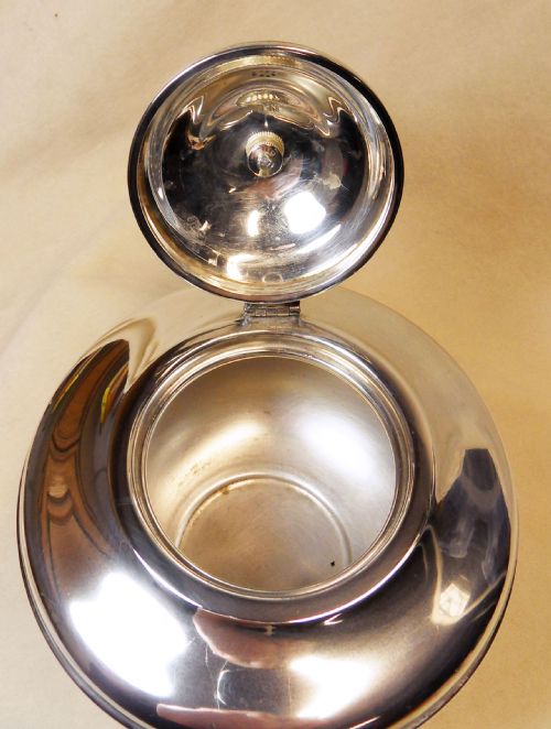 VERY FINE SOLID SILVER PEDESTAL FOOT TEAPOT BIRMINGHAM 1937 - ADDITIONAL PHOTO 5