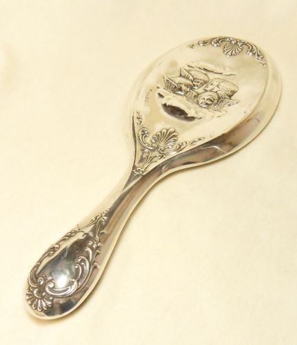 George V Silver Hand Mirror, Hallmarked Birmingham 1932, Maker Bravingtons Ltd