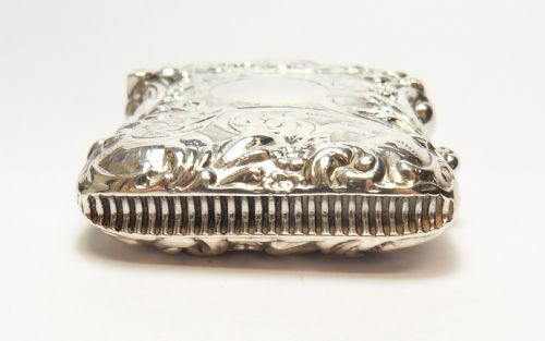 STUNNING EDWARDIAN SILVER VESTA HALLMARKED SM LEVI BIRMINGHAM 1902 - ADDITIONAL PHOTO 4