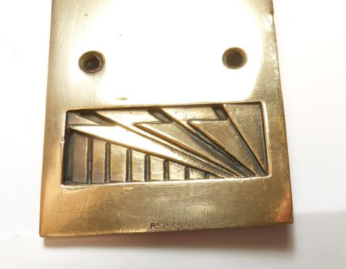pair of art deco cast bronze finger plates dated 19301 - CATEGORY: ANTIQUE METAL - DATED 1930