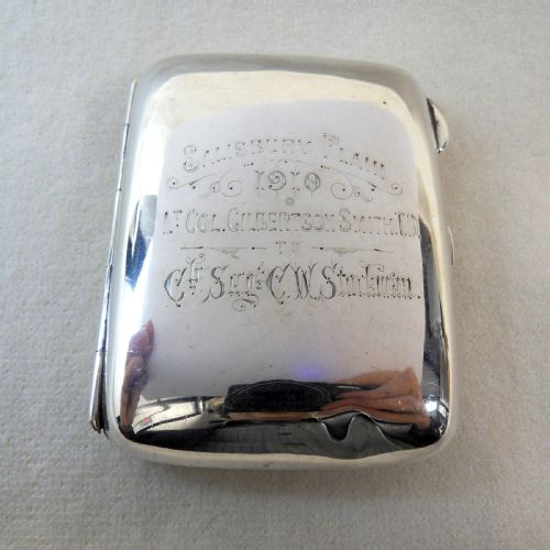 FINE SOLID SILVER CIGARETTE CASE MADE BY ROBERT PRINGLE SONS BIRMINGHAM 1906 - ADDITIONAL PHOTO 2