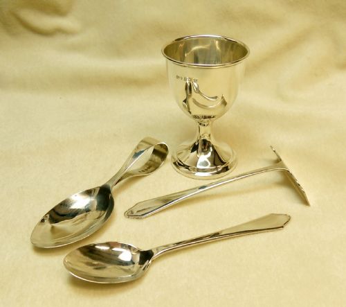 CASED SILVER CHILDS FEEDING SET BIRMINGHAM 1930 - ADDITIONAL PHOTO 5