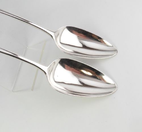SUPERB PAIR OF SOLID SILVER GEORGIAN SERVING SPOONS HALLMARKED LONDON 1804 BY STEPHEN ADAMS NJL8956 - ADDITIONAL PHOTO 3