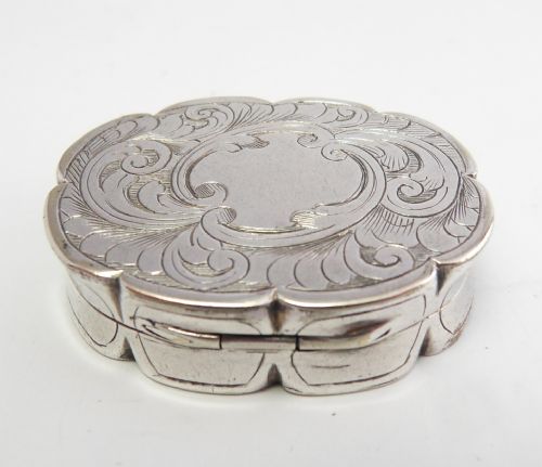 rare and very unusual victorian silver plated vinaigrette njl 9064 - CATEGORY: ANTIQUE SILVER - DATED VICTORIAN
