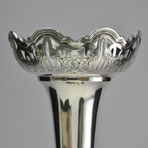 LARGE ART NOUVEAU SILVER VASE BY ELKINGTON CO LONDON 1909 NJL9618 - ADDITIONAL PHOTO 1