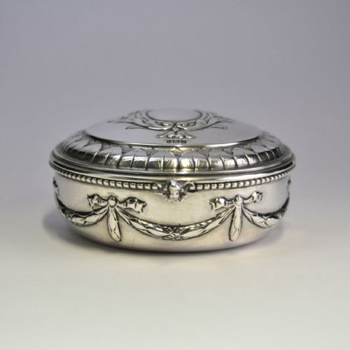 SILVER BOX MEDIEVAL COIN IN BASE IMPORT MARK LONDON 1923 ELLY ISAAC MILLER NJL 9617 - ADDITIONAL PHOTO 1