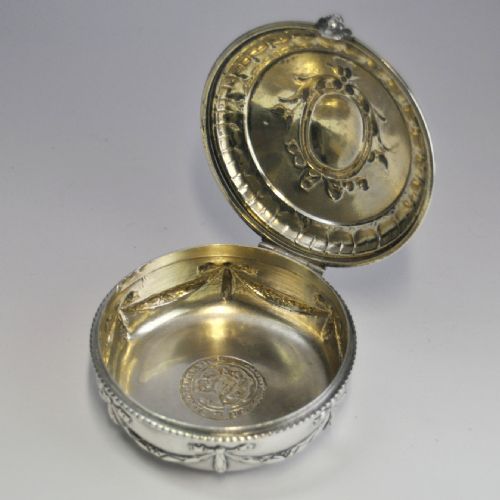 SILVER BOX MEDIEVAL COIN IN BASE IMPORT MARK LONDON 1923 ELLY ISAAC MILLER NJL 9617 - ADDITIONAL PHOTO 3