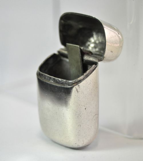 silver front opening vesta case jh taylor chester 1884 - CATEGORY: ANTIQUE SILVER - DATED 1890