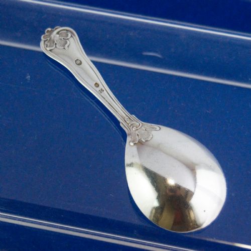 SCANDINAVIAN SILVER CADDY SPOON 1934 JOHANNES SIGGARD NJL9588 - ADDITIONAL PHOTO 3