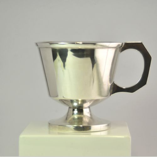 solid silver bucket form mug birmingham 1912 stewart dawson ltd njl7295 - CATEGORY: ANTIQUE SILVER - DATED 1920