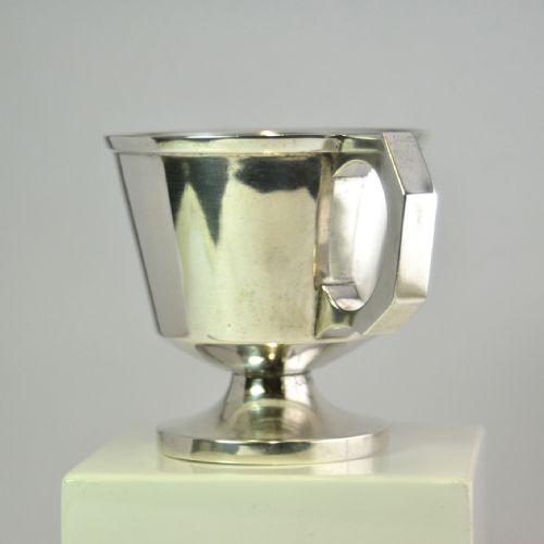 SOLID SILVER BUCKET FORM MUG BIRMINGHAM 1912 STEWART DAWSON LTD NJL7295 - ADDITIONAL PHOTO 2