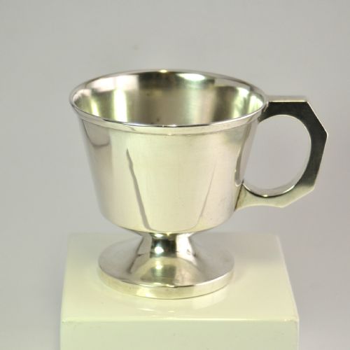 SOLID SILVER BUCKET FORM MUG BIRMINGHAM 1912 STEWART DAWSON LTD NJL7295 - ADDITIONAL PHOTO 4