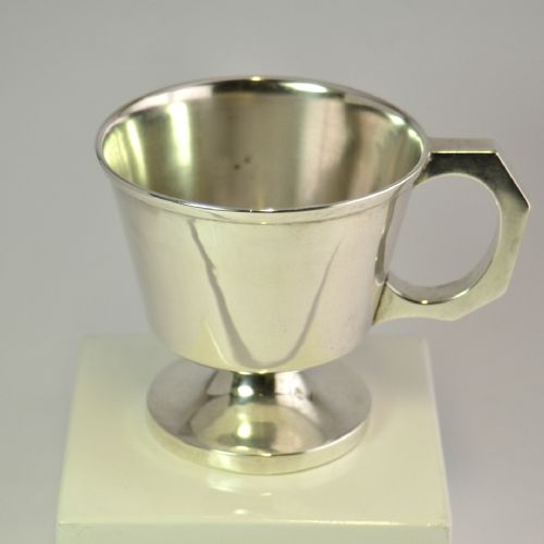 SOLID SILVER BUCKET FORM MUG BIRMINGHAM 1912 STEWART DAWSON LTD NJL7295 - ADDITIONAL PHOTO 5