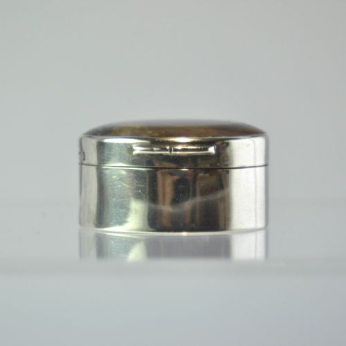 SILVER MOSS AGATE LIDDED BOX LONDON 1909 JOHN EVANS - ADDITIONAL PHOTO 4