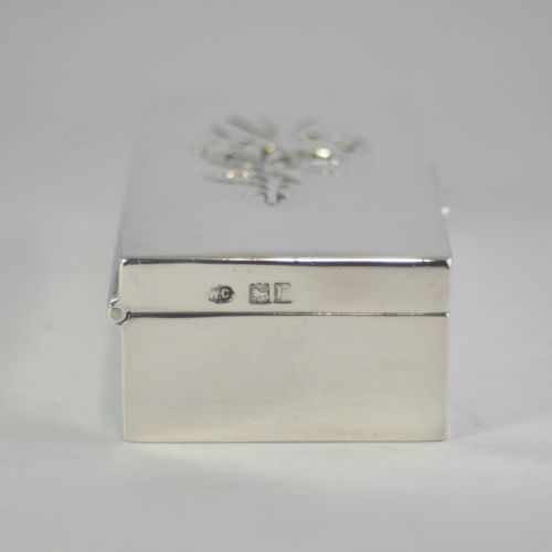 SILVER FLORAL TOP BOX HALLMARKED LONDON 1905 WILLIAM COMYNS SONS NJL10180 - ADDITIONAL PHOTO 6
