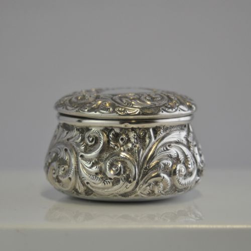 VICTORIAN SILVER PILL BOX FREDERICK VENOUR BIRMINGHAM 1889 NJL10189 - ADDITIONAL PHOTO 1