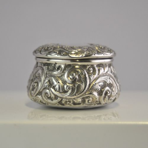 VICTORIAN SILVER PILL BOX FREDERICK VENOUR BIRMINGHAM 1889 NJL10189 - ADDITIONAL PHOTO 2