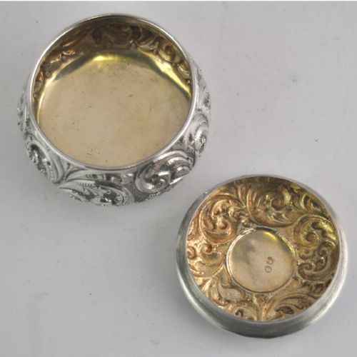 VICTORIAN SILVER PILL BOX FREDERICK VENOUR BIRMINGHAM 1889 NJL10189 - ADDITIONAL PHOTO 4