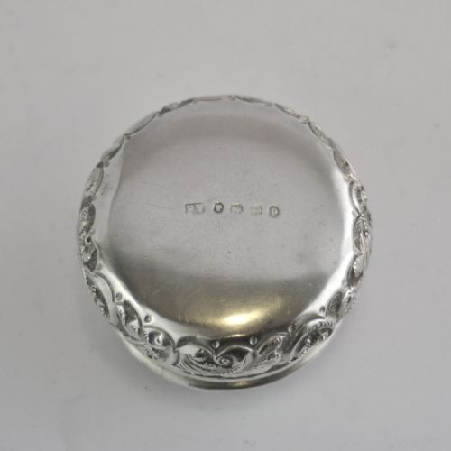 VICTORIAN SILVER PILL BOX FREDERICK VENOUR BIRMINGHAM 1889 NJL10189 - ADDITIONAL PHOTO 5