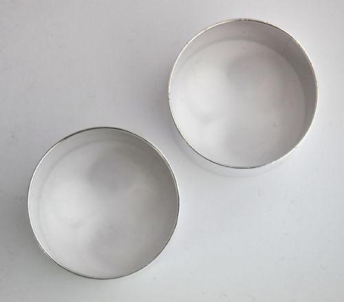 PAIR SILVER NAPKIN RINGS BIRMINGHAM 1909 JONES CROMPTON - ADDITIONAL PHOTO 3