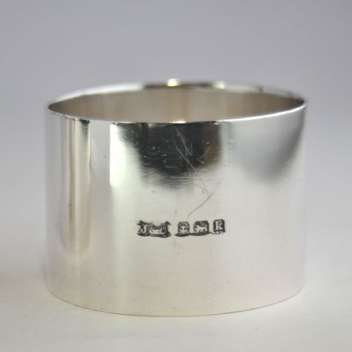 PAIR SILVER NAPKIN RINGS BIRMINGHAM 1909 JONES CROMPTON - ADDITIONAL PHOTO 5