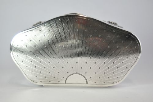 SHELLSHAPED SILVER JEWELLERY TRINKET BOX BIRMINGHAM 1919 - ADDITIONAL PHOTO 5