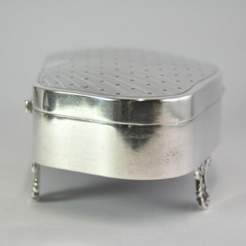 SHELLSHAPED SILVER JEWELLERY TRINKET BOX BIRMINGHAM 1919 - ADDITIONAL PHOTO 8