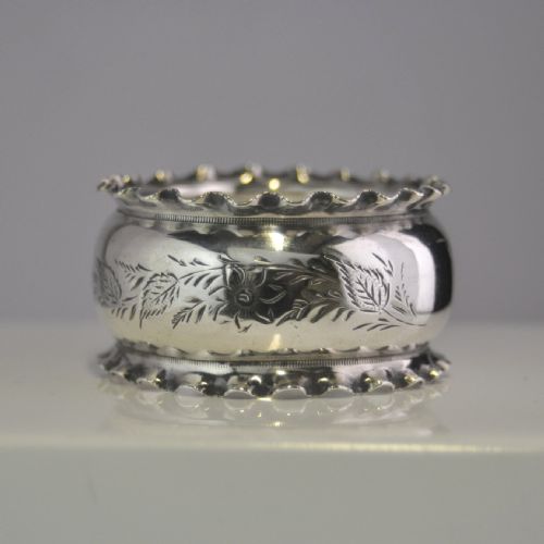 victorian silver napkin ring birmingham 1894 - CATEGORY: ANTIQUE SILVER - DATED 1890
