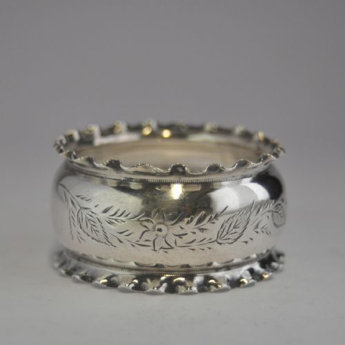 VICTORIAN SILVER NAPKIN RING BIRMINGHAM 1894 - ADDITIONAL PHOTO 2