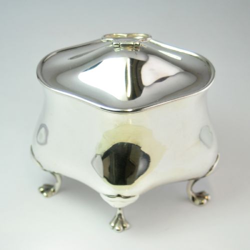 EDWARDIAN SILVER TEA CADDY WALKER HALL SHEFFIELD 1905 - ADDITIONAL PHOTO 1