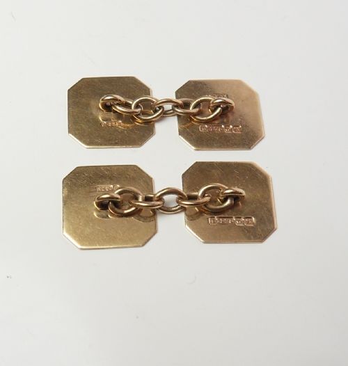 ART DECO 9CT SOLID GOLD CUFFLINKS - ADDITIONAL PHOTO 4