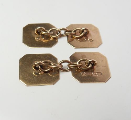 ART DECO 9CT SOLID GOLD CUFFLINKS - ADDITIONAL PHOTO 5