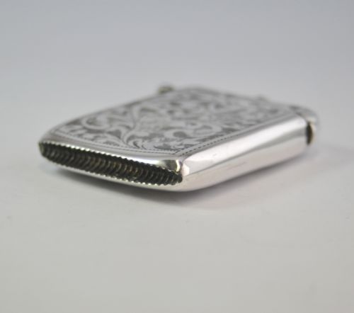 SILVER VESTA CASE WITH HEART CARTOUCHE CHESTER 1915 BY J R GRIFFIN NJL10267 - ADDITIONAL PHOTO 4