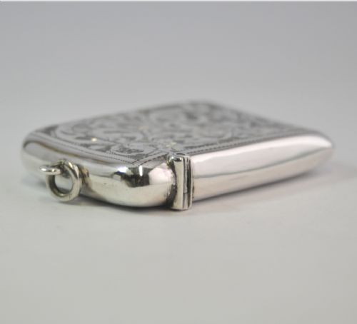 SILVER VESTA CASE WITH HEART CARTOUCHE CHESTER 1915 BY J R GRIFFIN NJL10267 - ADDITIONAL PHOTO 5
