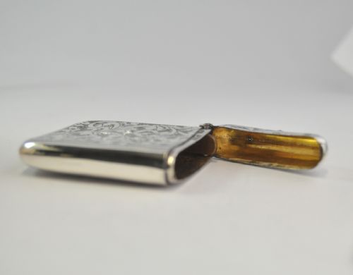 SILVER VESTA CASE WITH HEART CARTOUCHE CHESTER 1915 BY J R GRIFFIN NJL10267 - ADDITIONAL PHOTO 7