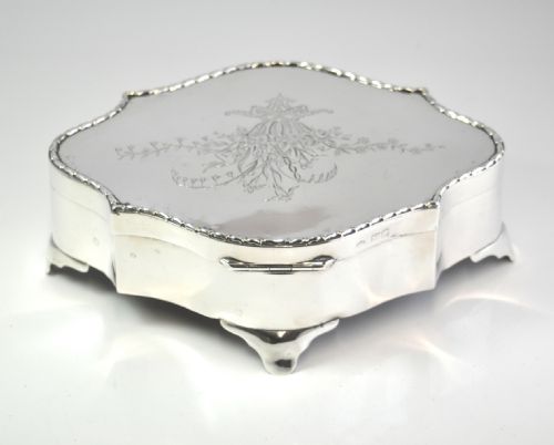 SILVER JEWELLERY CASKET LONDON 1905 WILLIAM COMYNS - ADDITIONAL PHOTO 6