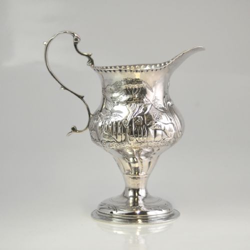GEORGIAN SILVER CREAM JUG LONDON 1781 BY CHARLES HOUGHAMNJL10306 - ADDITIONAL PHOTO 1