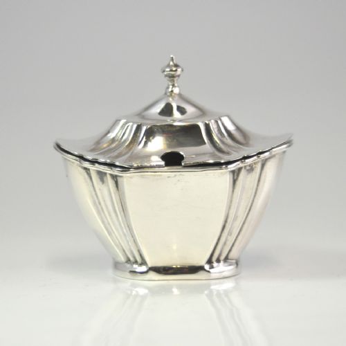 silver fluted mustard pot chester 1896 nathan hayes - CATEGORY: ANTIQUE SILVER - DATED VICTORIAN