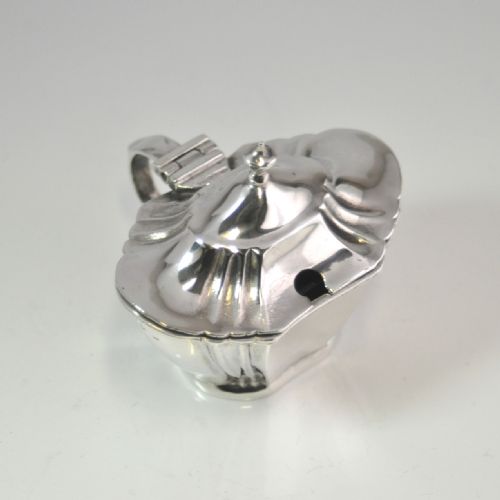 SILVER FLUTED MUSTARD POT CHESTER 1896 NATHAN HAYES - ADDITIONAL PHOTO 4